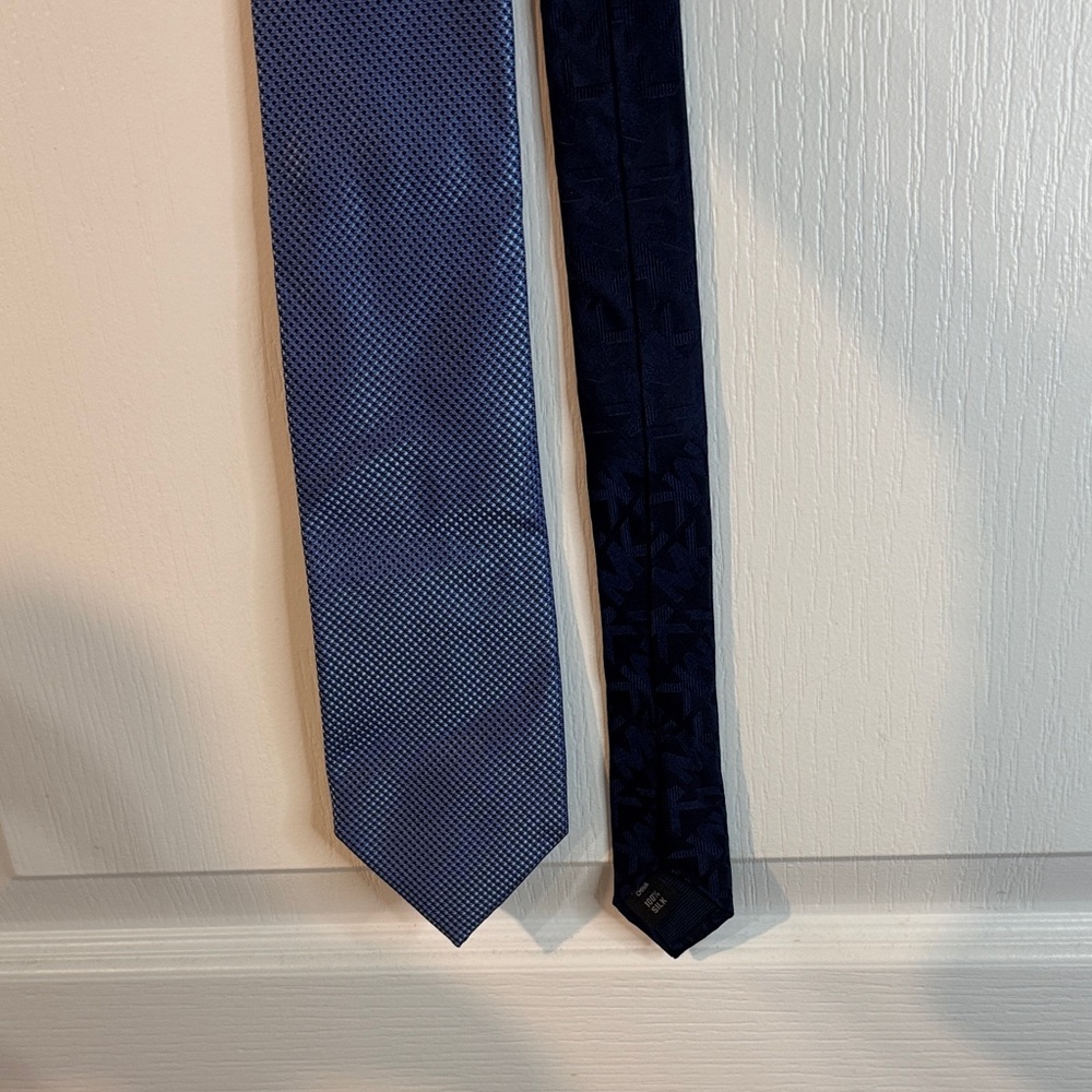 Michael Kors Men's Dual Blue Dress Ties - Light and Dark Blue